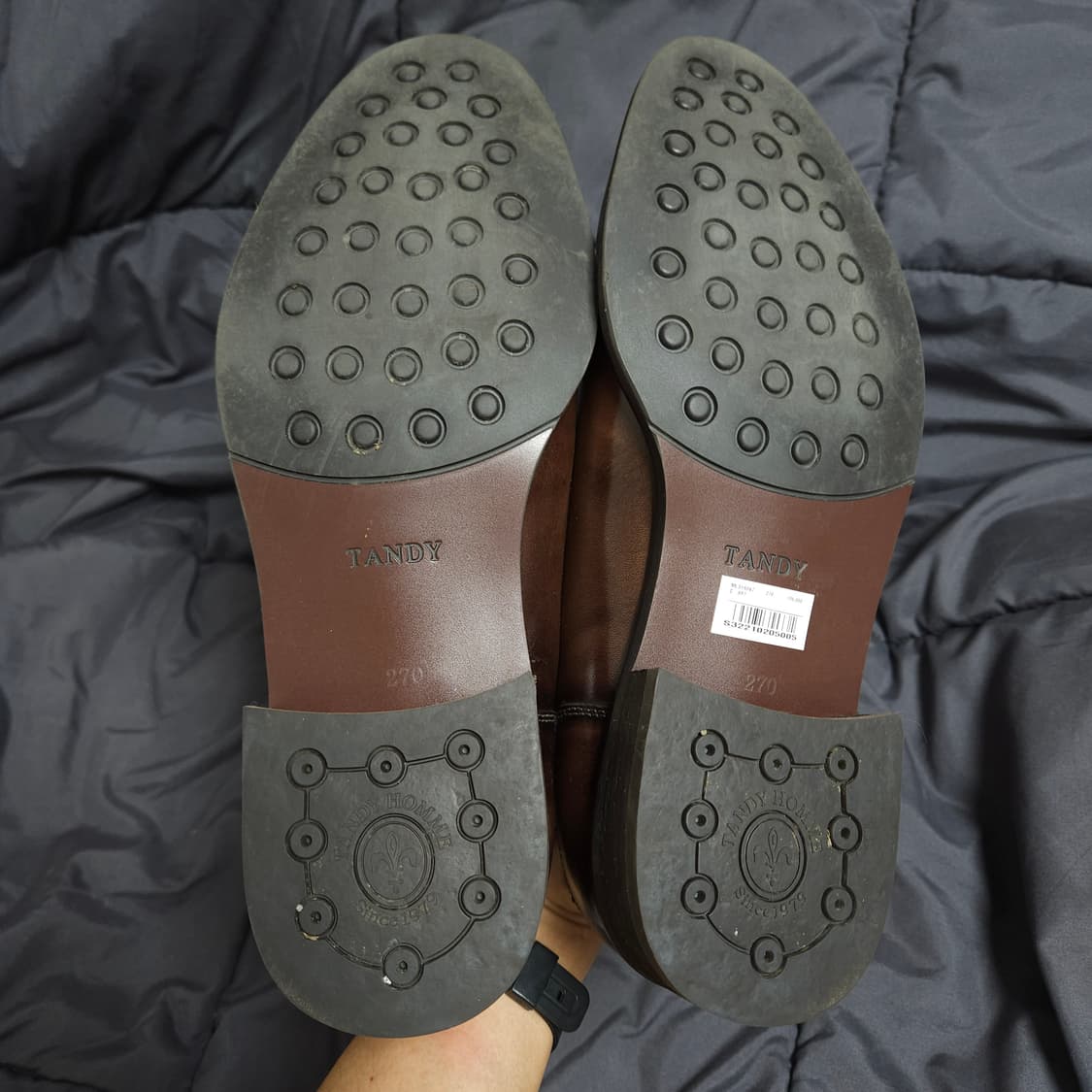 새상품 ) 텐디 남성 소가죽 Y팁 더비슈즈 270 상품이미지6