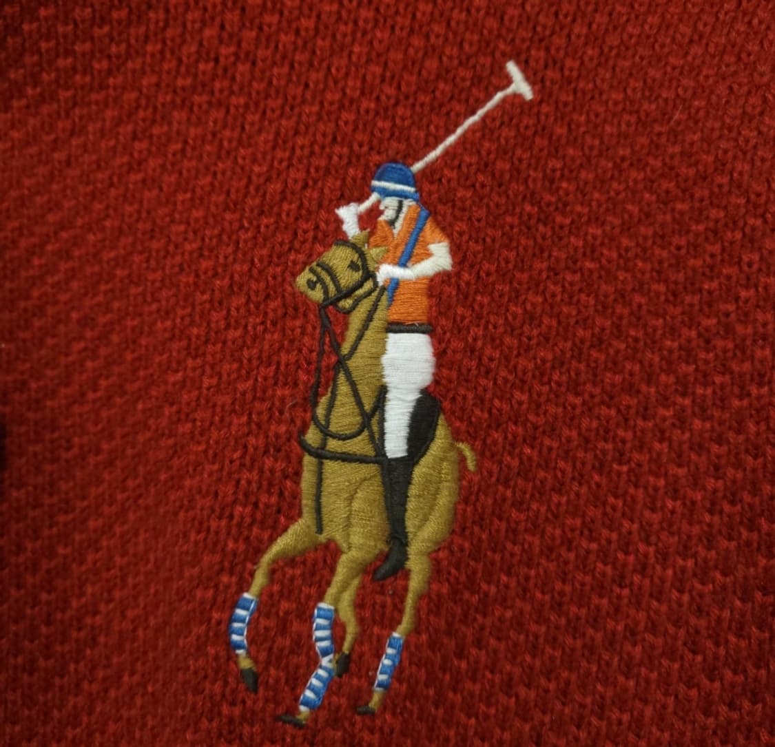 폴로 랄프로렌 레드 하프집업 니트 ~66 상품이미지5