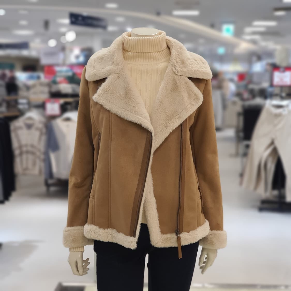 SOUP 숲 스웨이드 무스탕 자켓 브라운 상품이미지3