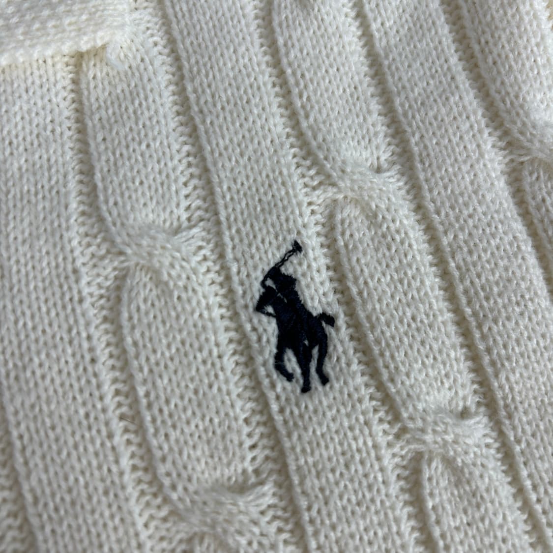 폴로 랄프로렌 케이블 니트 아이보리 s 상품이미지3