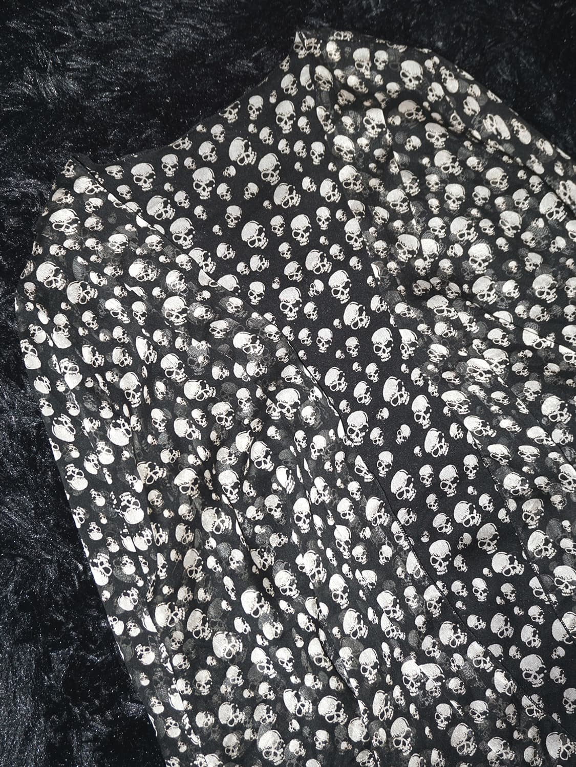 skull graphic see-through cardigan  상품이미지2