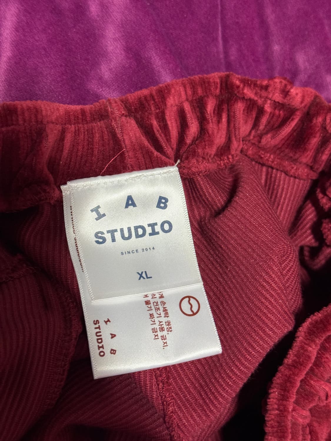 아이앱 버건디 코듀로이 쇼츠 반바지 XL 상품이미지3