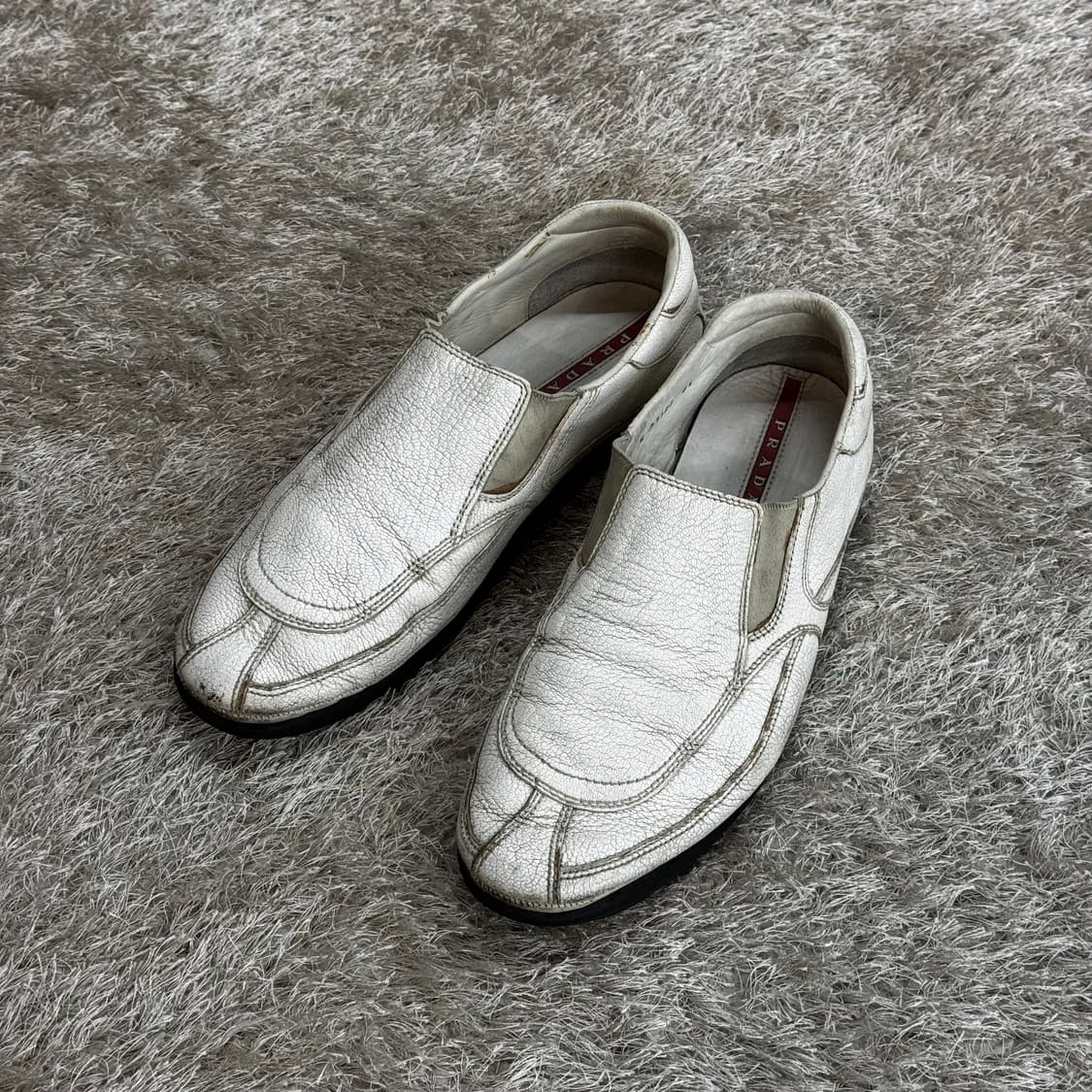 프라다 스포츠 로퍼 레더 화이트 (275-280) 상품이미지1