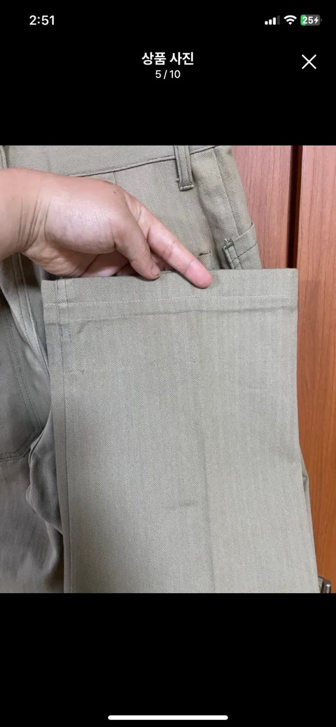 [OUTSTANDING] 아웃스탠딩 헤링본 퍼티그 팬츠 32사이즈 상품이미지5