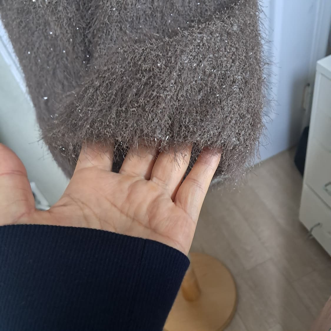 잇미샤 브라운 펄 가디건 44~55(상태상급) 상품이미지6