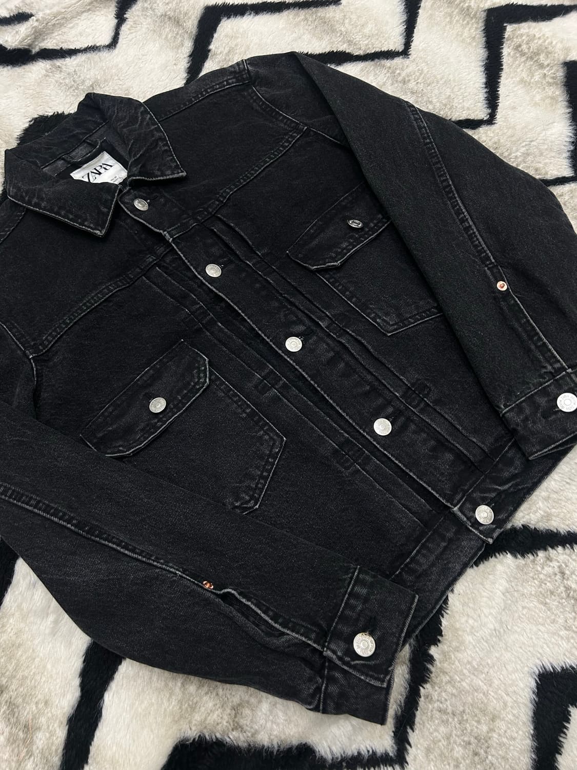 [한국M]ZARA 2세대 트러커 자켓/흑청 상품이미지1