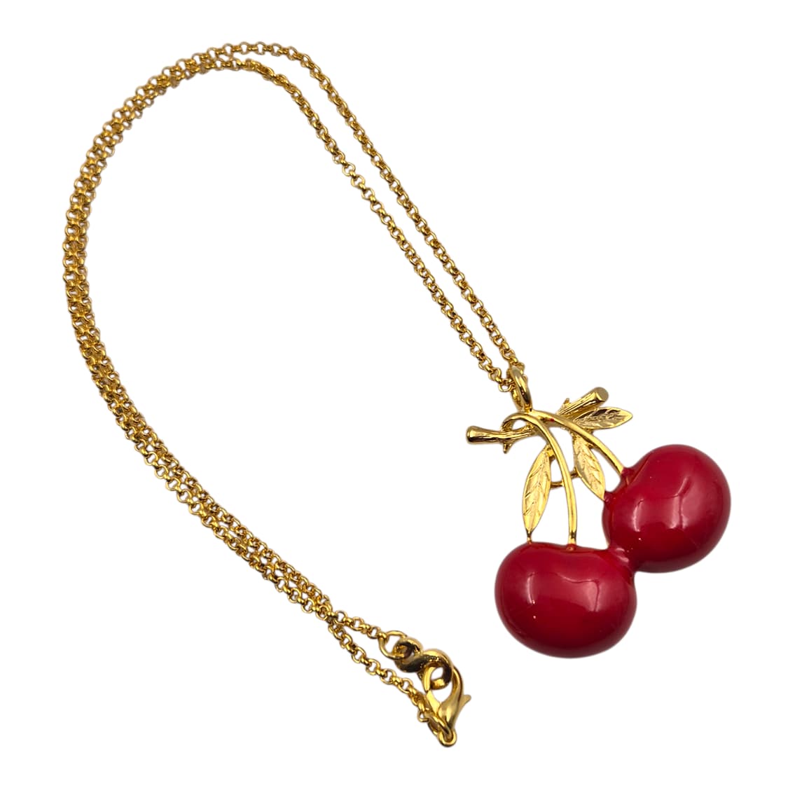 90s 미국 케네스제이 레인 빅 체리 목걸이 상품이미지2