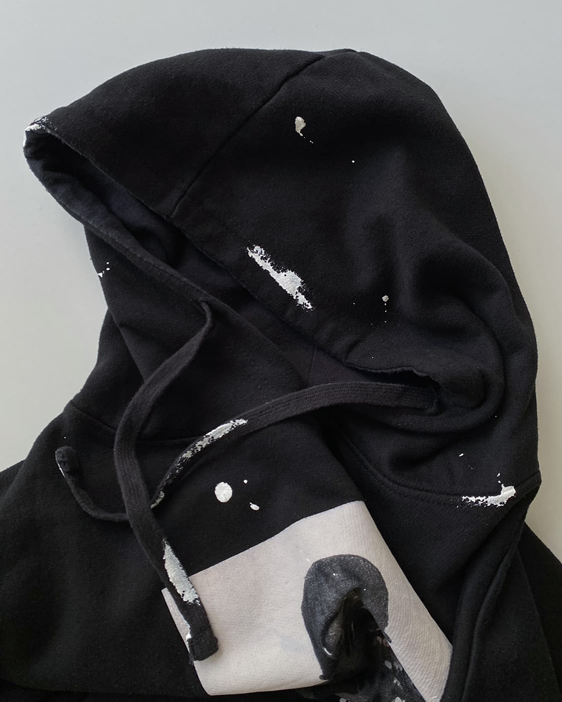 Poetic Justice 2pac 페인팅 블랙 후드티 상품이미지3