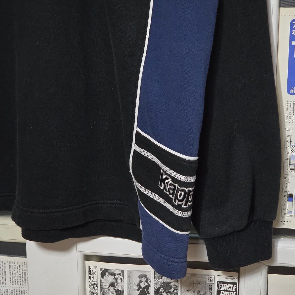 90S 올드스쿨 카파 배색 반집업 스웻셔츠 상품이미지5