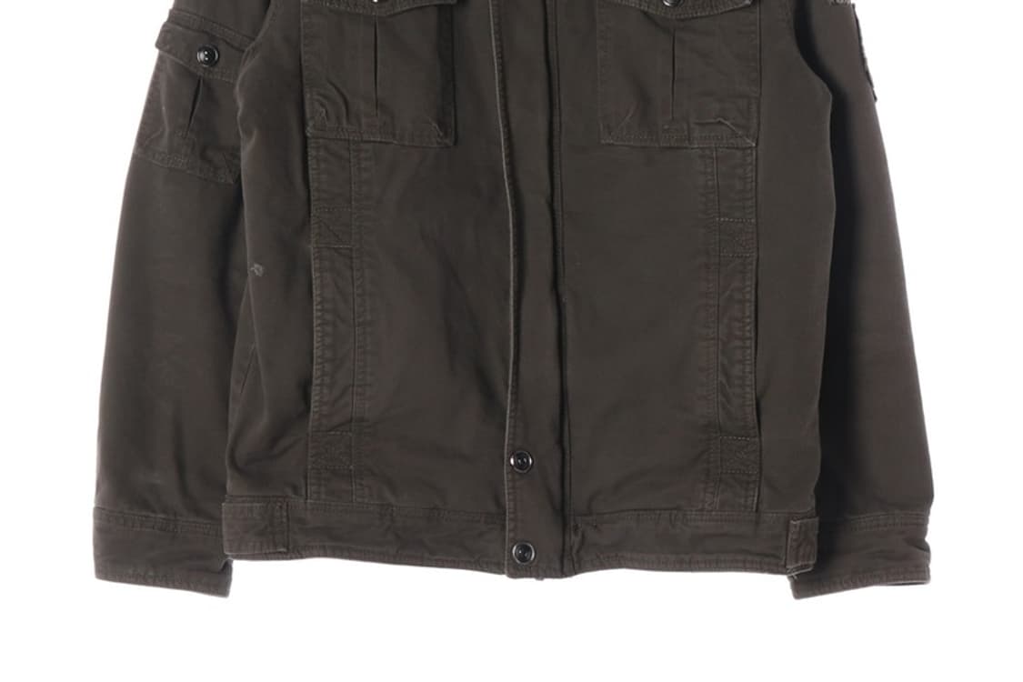 H.T.NIAO 빈티지 에비에이터 패치 코튼 밀리터리 자켓 2XL 상품이미지4