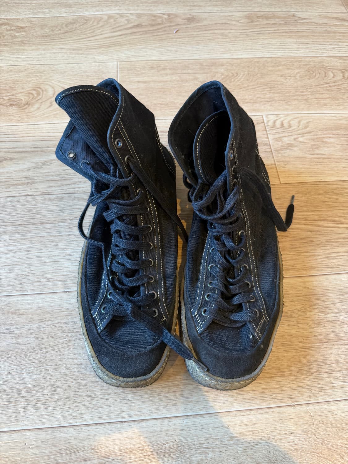 [41] 르메르 크레페솔 캔버스 하이탑 트레이너 스니커즈 상품이미지1