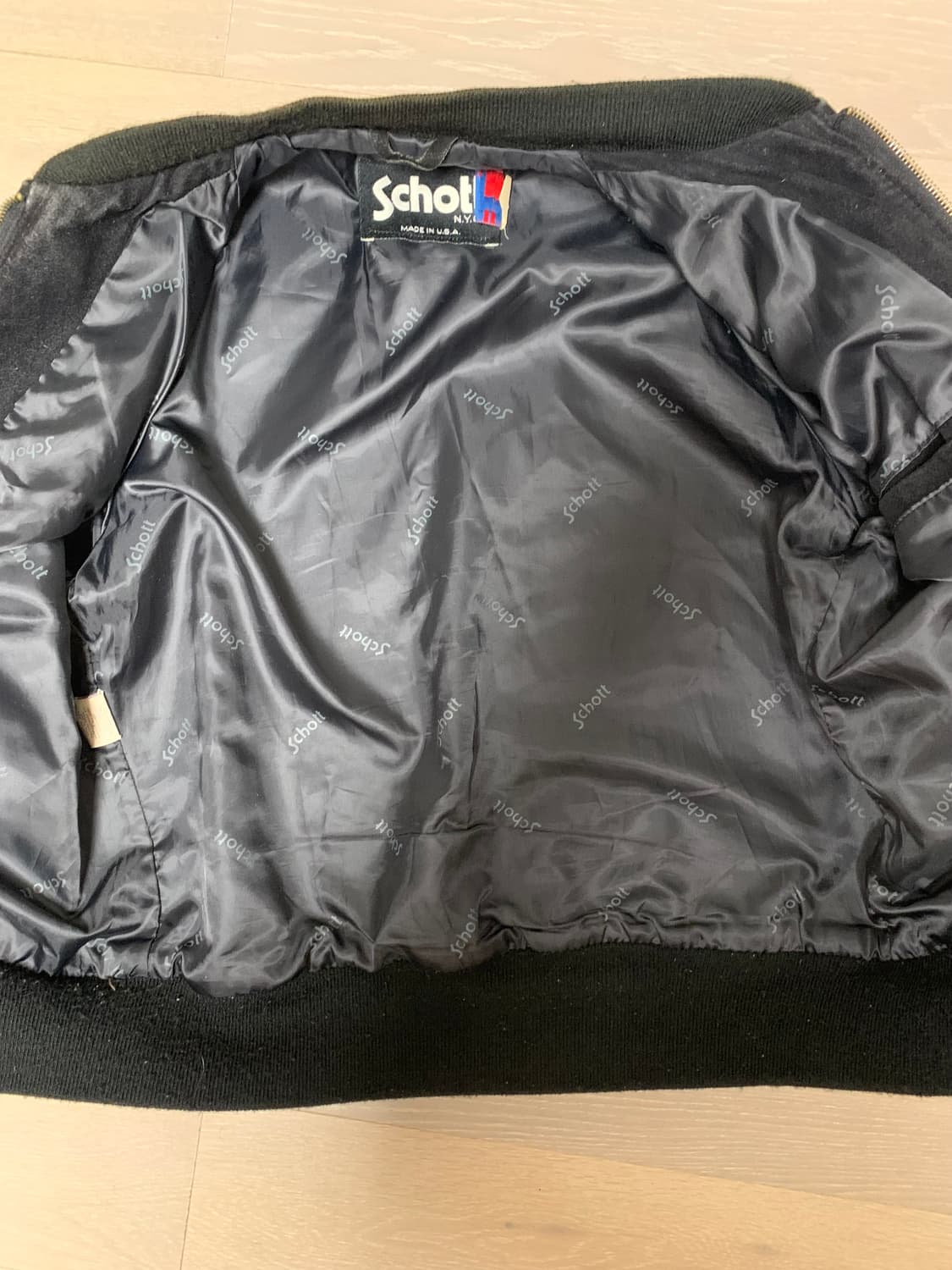 Schott 스웨이드 블루종 블랙 38사이즈 상품이미지6