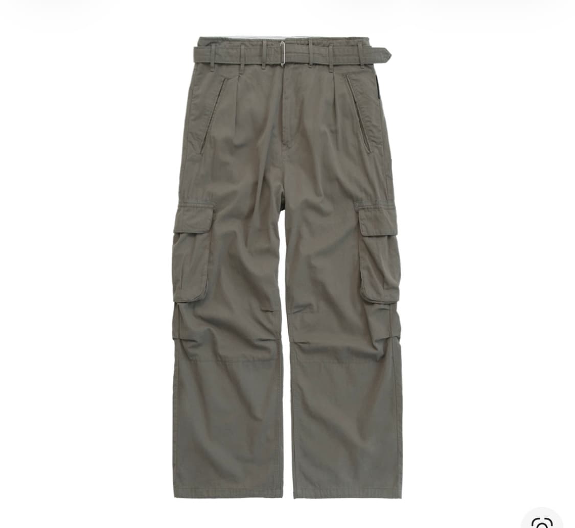 폴리테루 벨티드 카고 팬츠 1.2v 올리브 그레이 상품이미지1