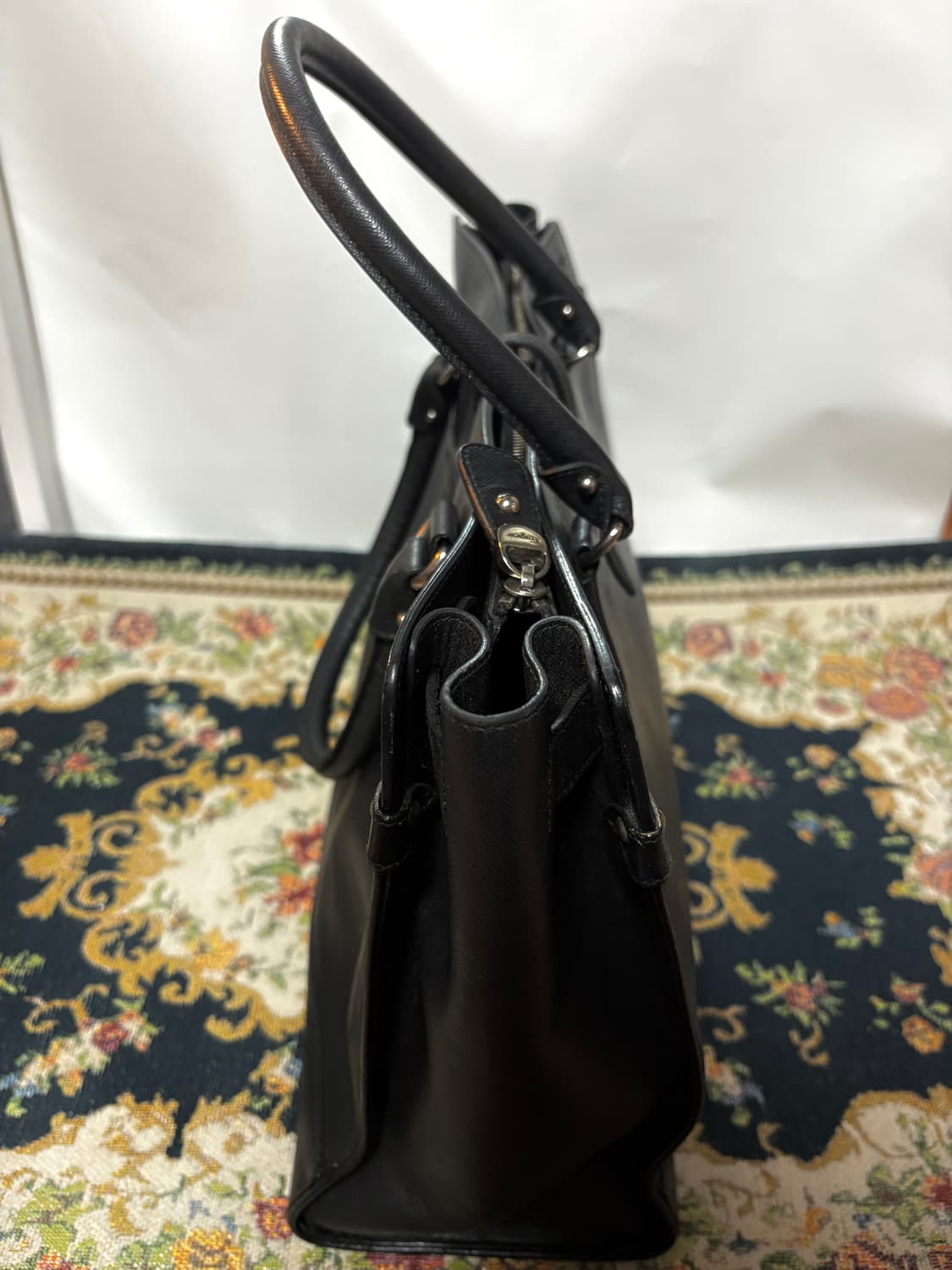 페레가모 더블 간치니 핸드백 토트백 블랙 상품이미지4