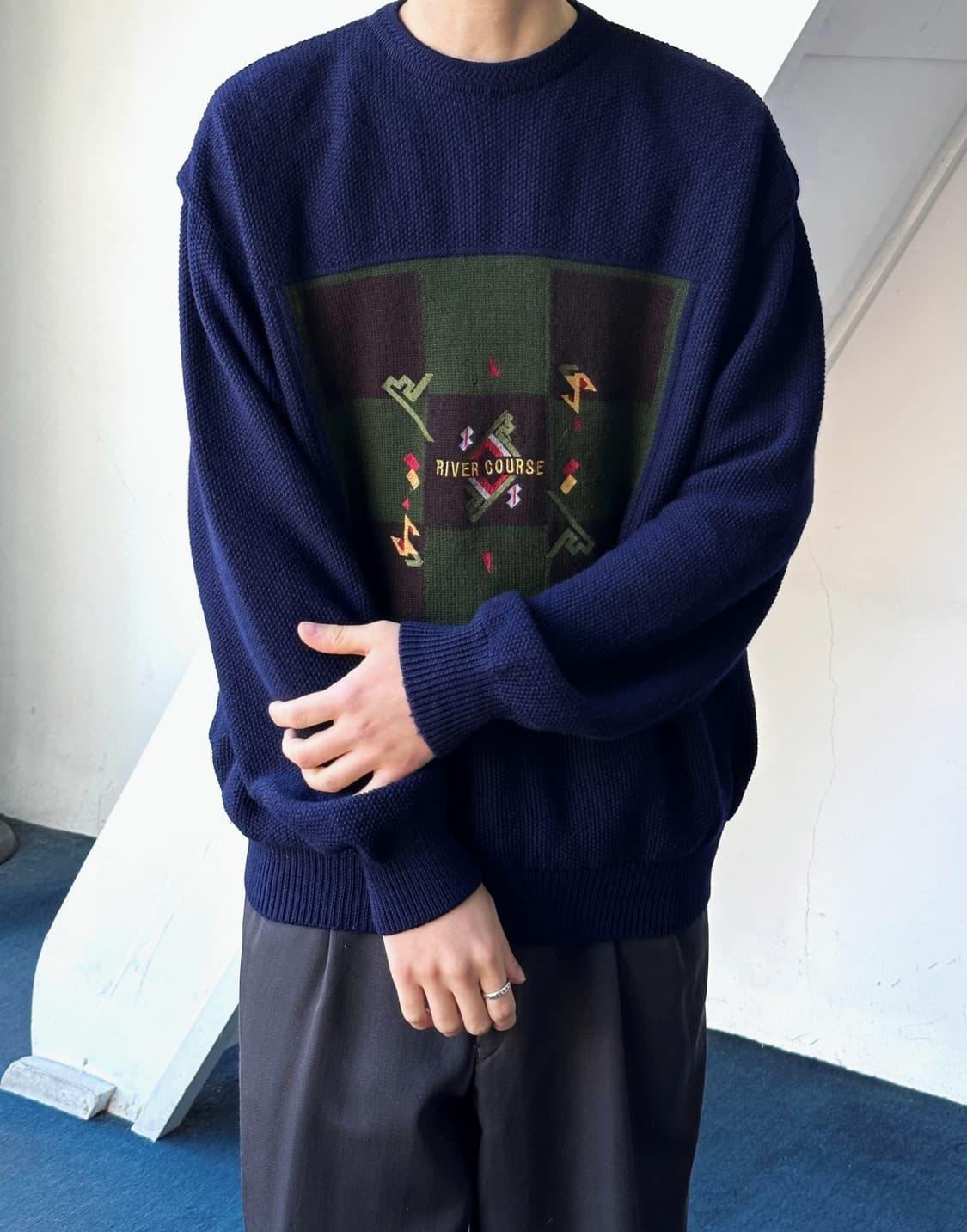 Design stitch inner liner knit P/O 상품이미지10