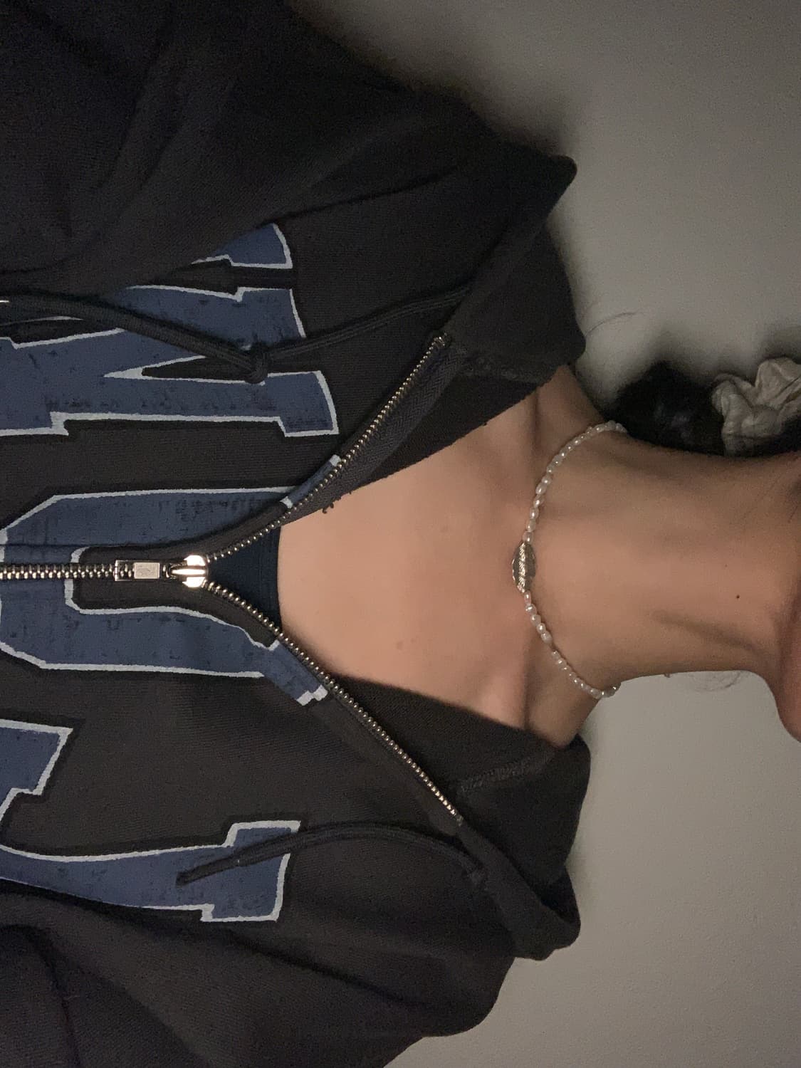 pearl necklace with karen silver leaf 상품이미지6