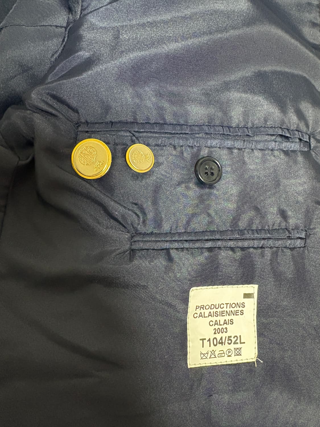 프랑스군 세인트 시르 군사학교 네이비 금장 블레이저 자켓(105) 상품이미지5