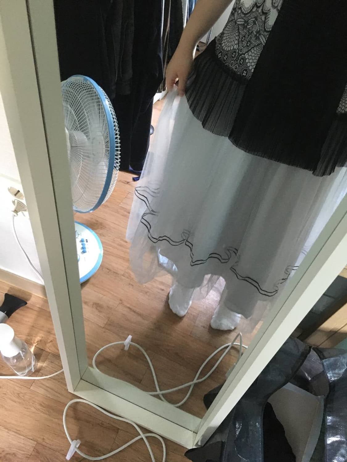 일본빈티지 모리걸 하구미 레이스 블랙 갸루 페어리 샤스커트 코디세트 상품이미지4