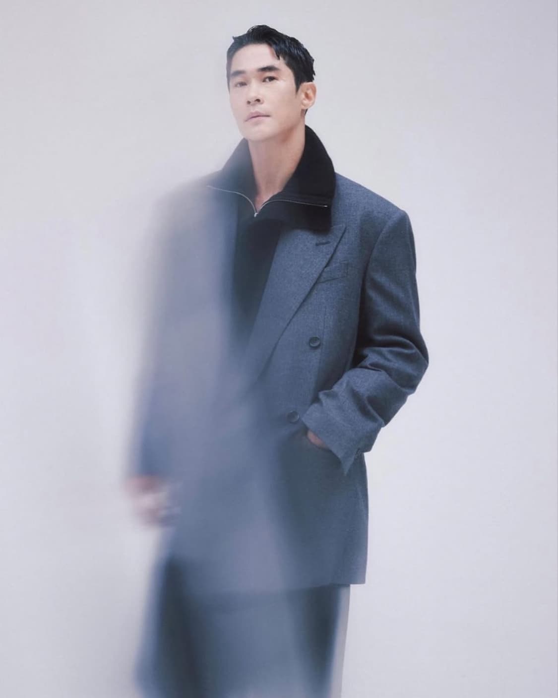 송지오 x 배정남 하이넥 니트 집업 상품이미지1