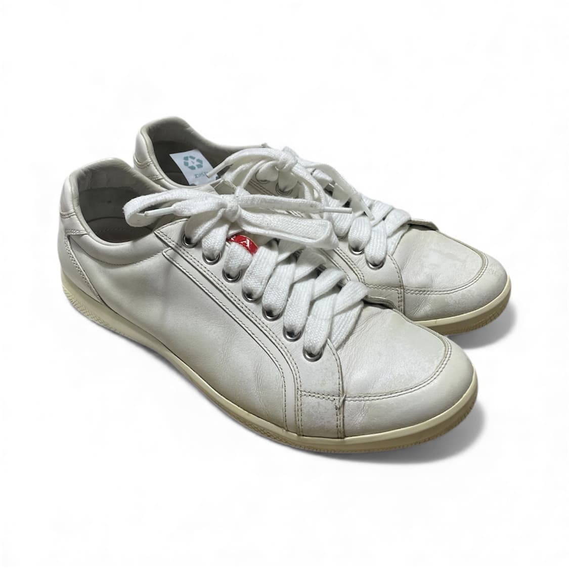 280) 프라다 레더 가죽 스니커즈 화이트 신발 상품이미지3