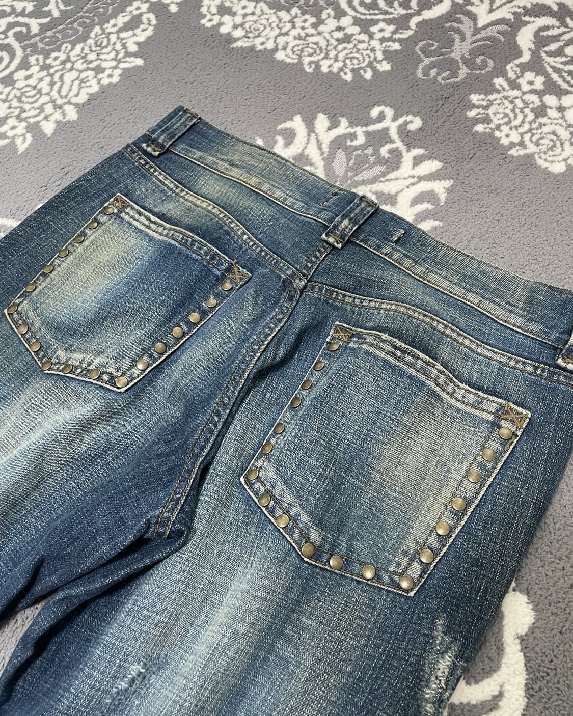 wide boots cut stud denim pants 상품이미지8