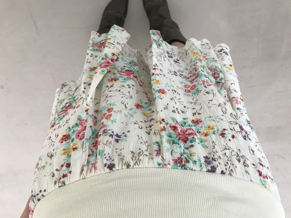 vintage flower pattern skirt 상품이미지3
