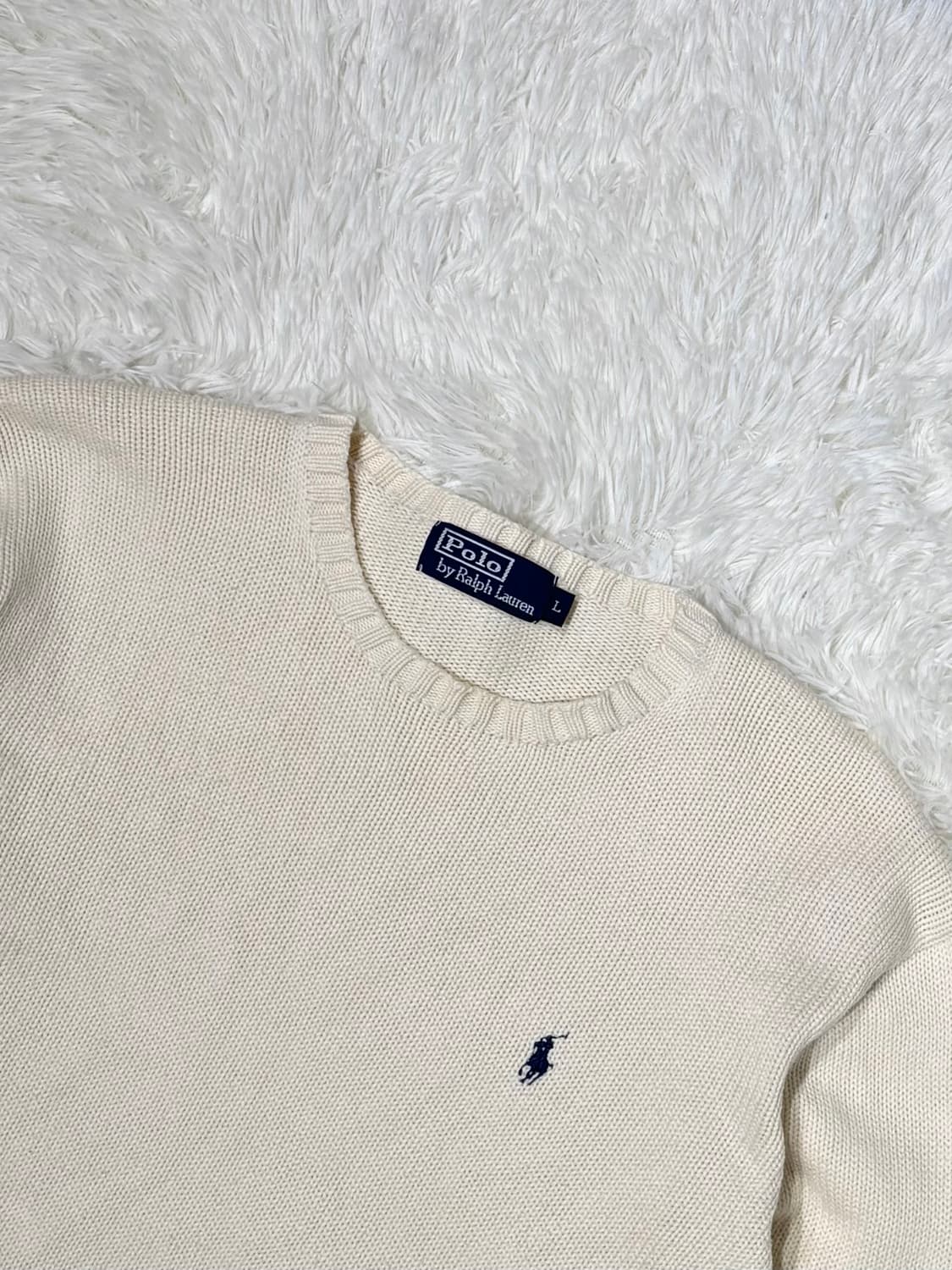 폴로랄프로렌 크림 포니 라운드 니트 상품이미지4
