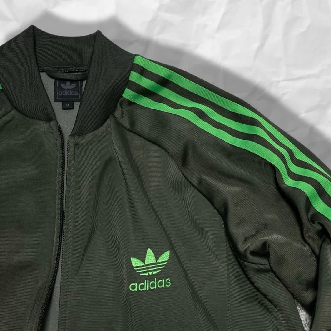 (W)00's 아디다스 오리지널 져지 트랙탑 카키 M 상품이미지2