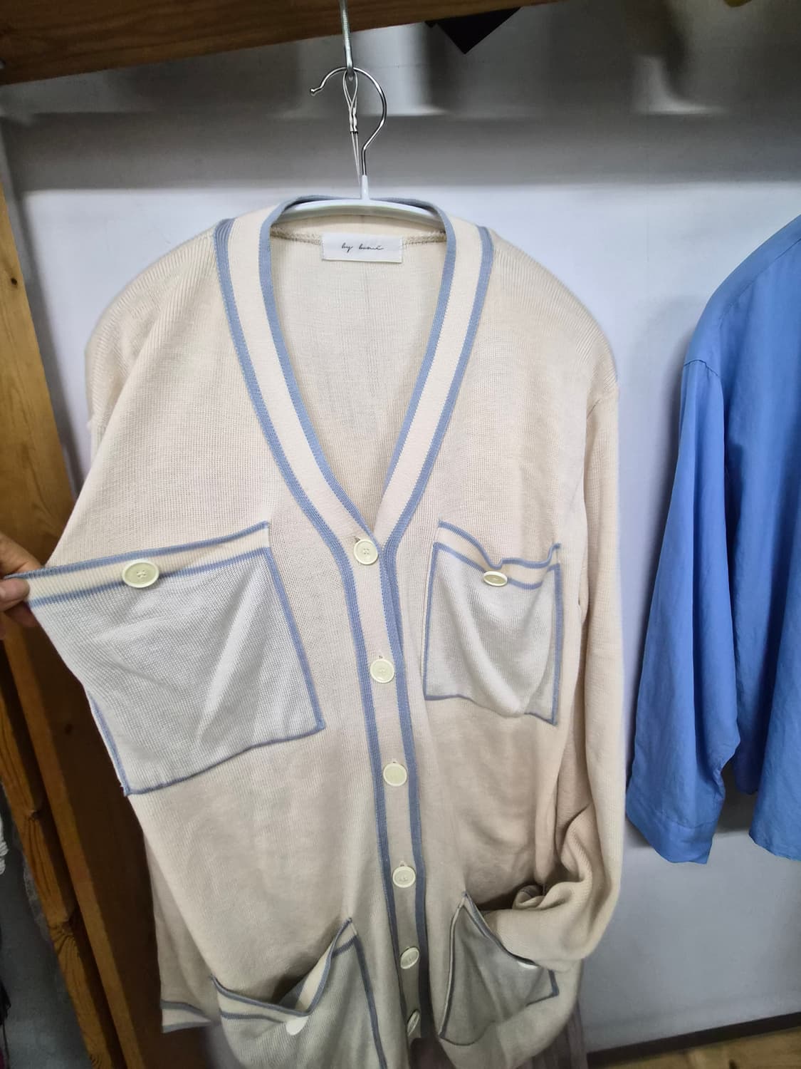 입체 빅포켓 롱 가디건 상품이미지3