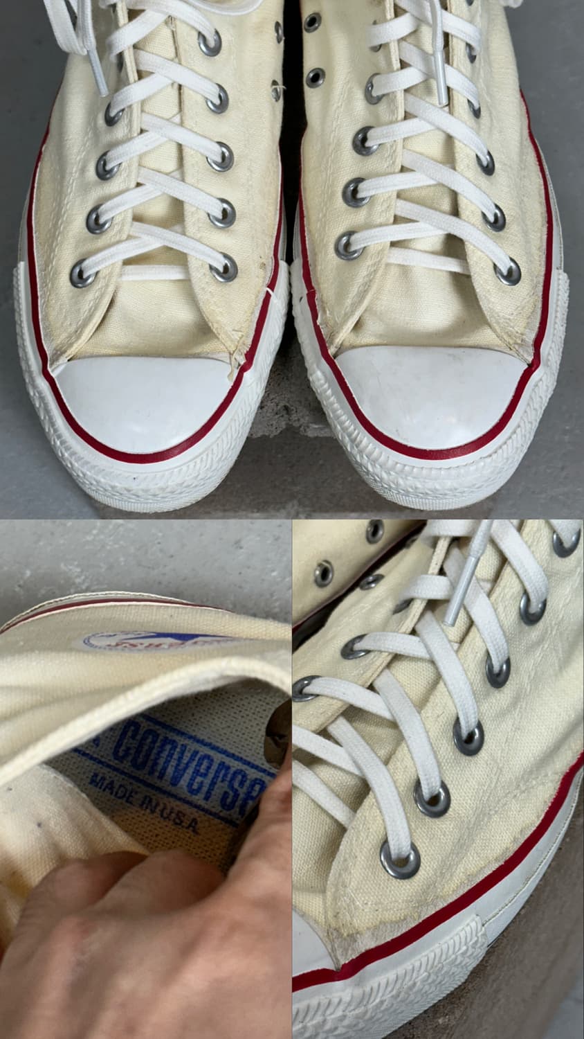 *데드스탁* 80’s OG USA 컨버스 척테일러 하이 사이드 스티치 상품이미지8