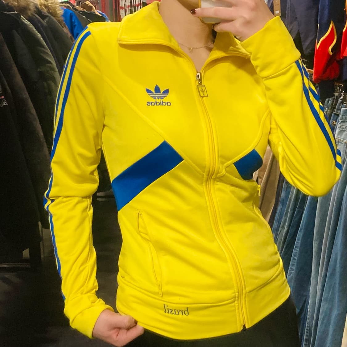 [IM]아디다스 브라질 트랙탑져지 옐로우 블루 상품이미지3