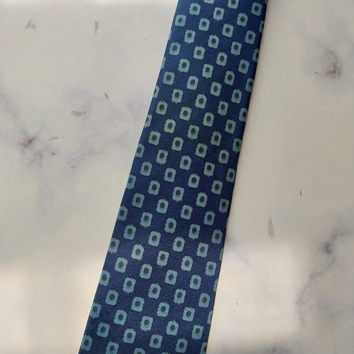 LANVIN 랑방 넥타이 네이비 패턴 A+~A등급 K2424 상품이미지10