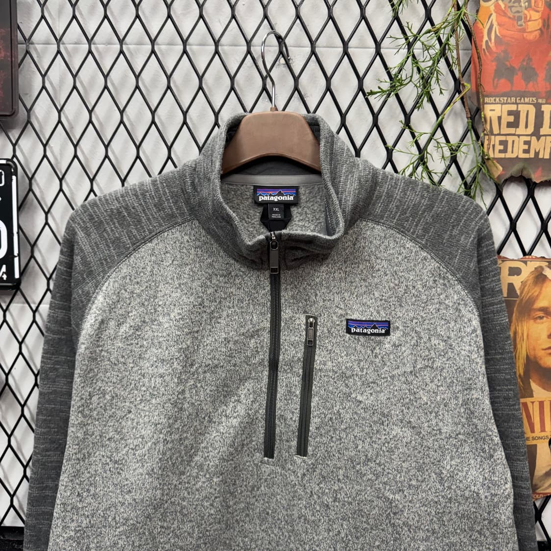 파타고니아 베터 스웨터 하프 집업 사이드 배색 포인트 그레이 상품이미지3