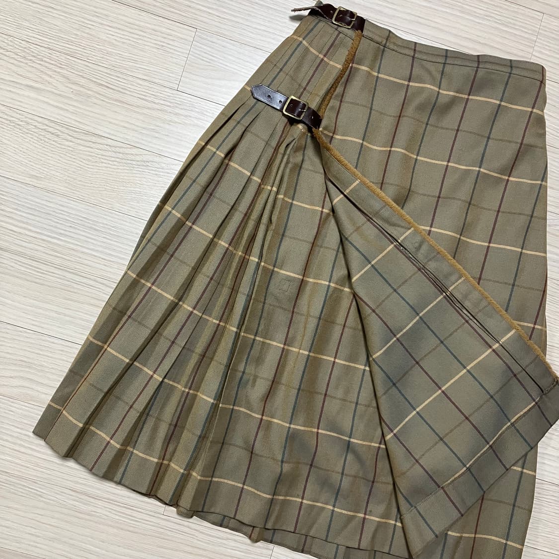 버버리 체크 긱시크 벨트 랩스커트 Burberry 상품이미지3