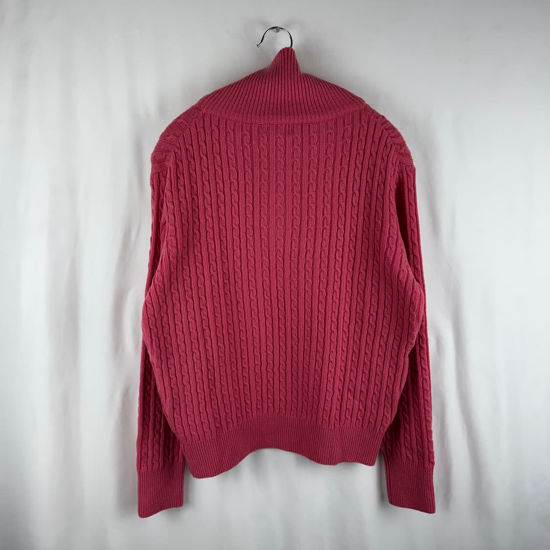 F) 시엔느 클래식 하프집업 케이블 니트 핑크 상품이미지6