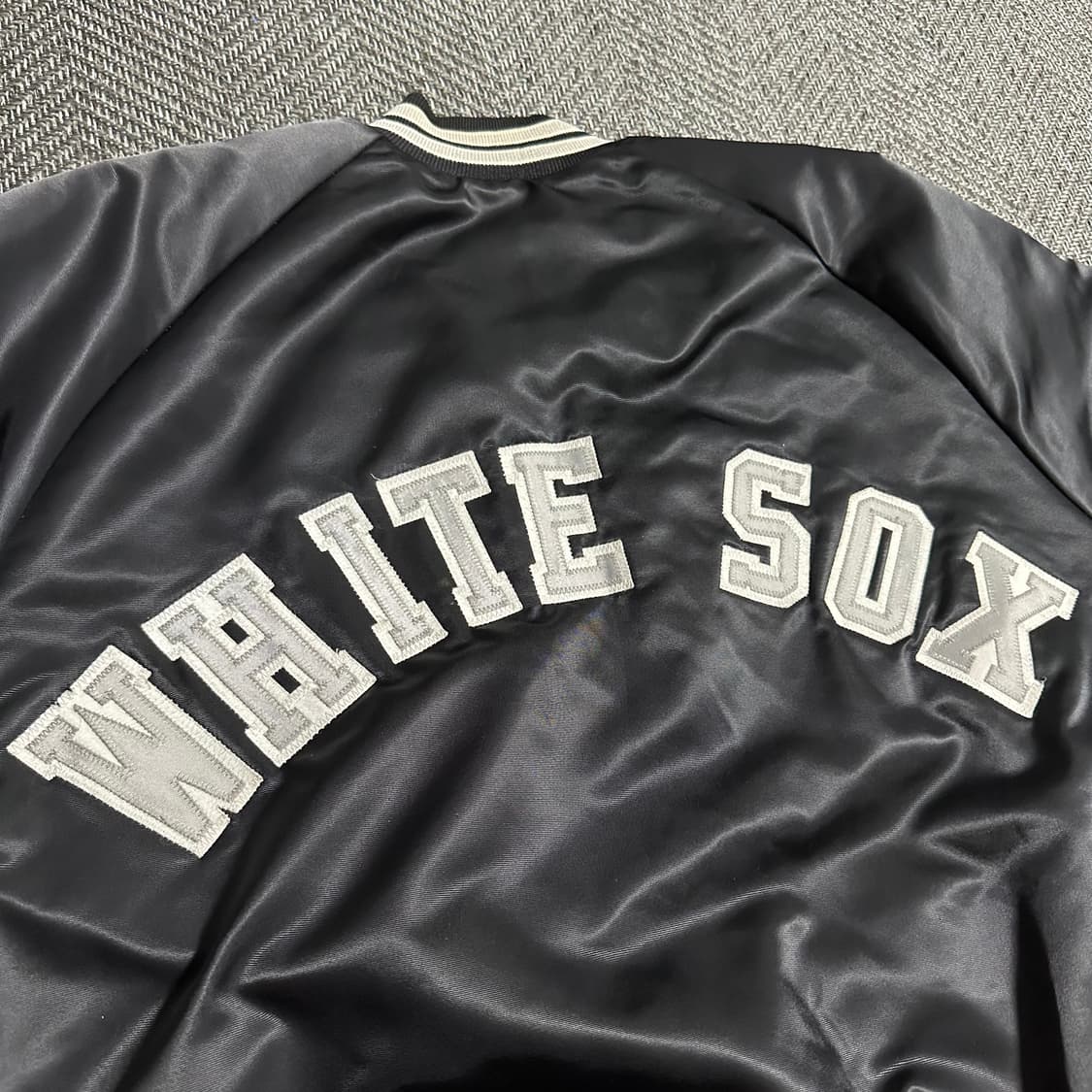 90s Chalk Line White SOX 새틴 자켓 상품이미지6