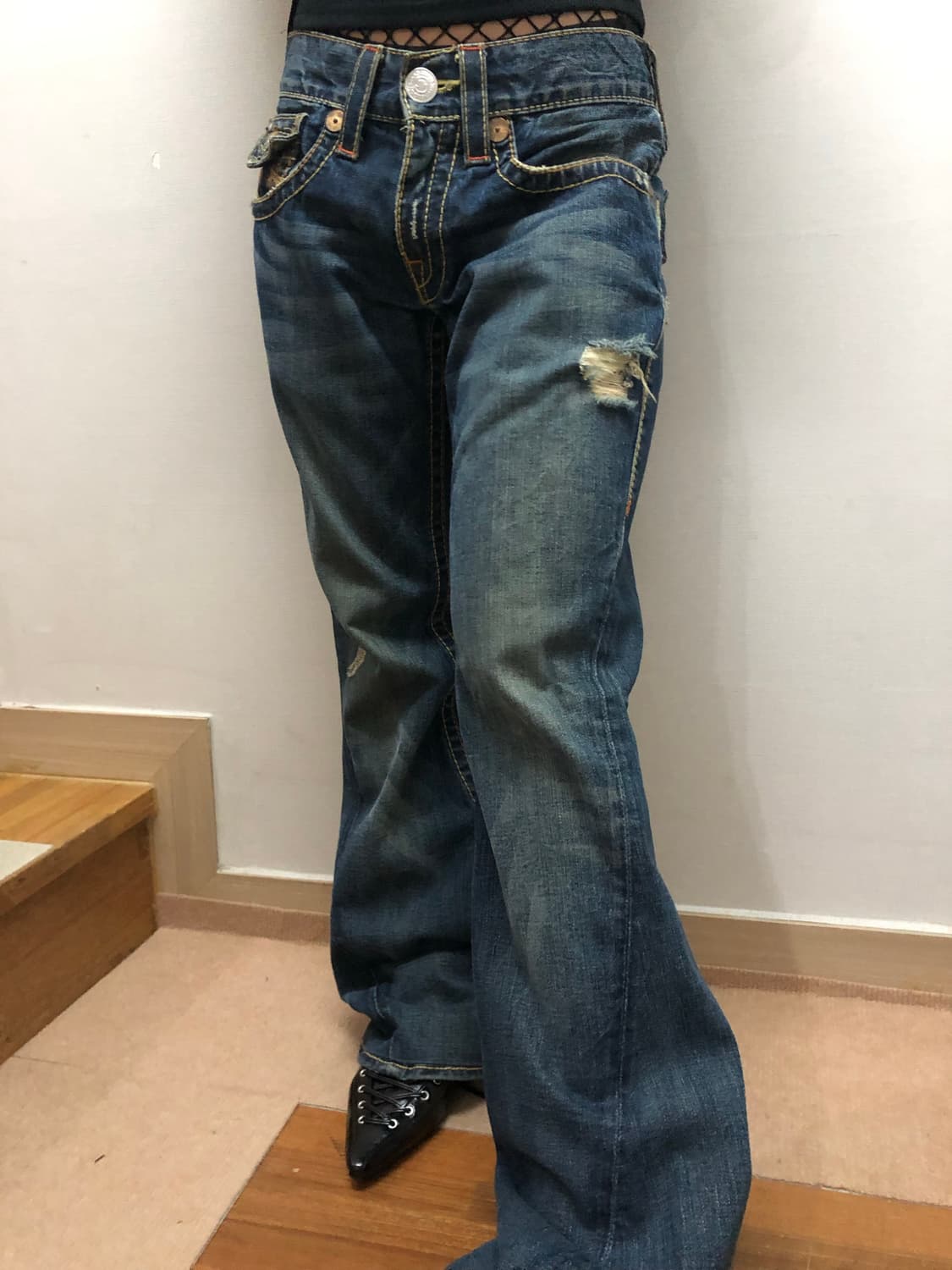 빈티지 트루릴리젼 데님 워싱 팬츠 상품이미지3