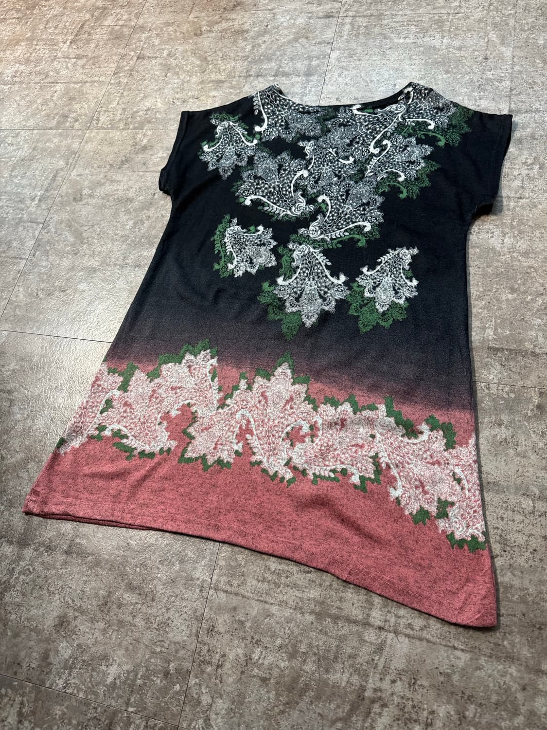 페이즐리 그라데이션 원피스 레이어드 탑 2pcs SET 상품이미지7