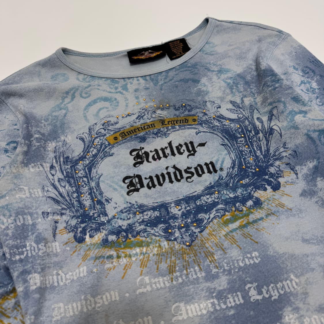 할리데이비슨 00‘s 딱붙 블루디테일 롱슬리브 상품이미지4