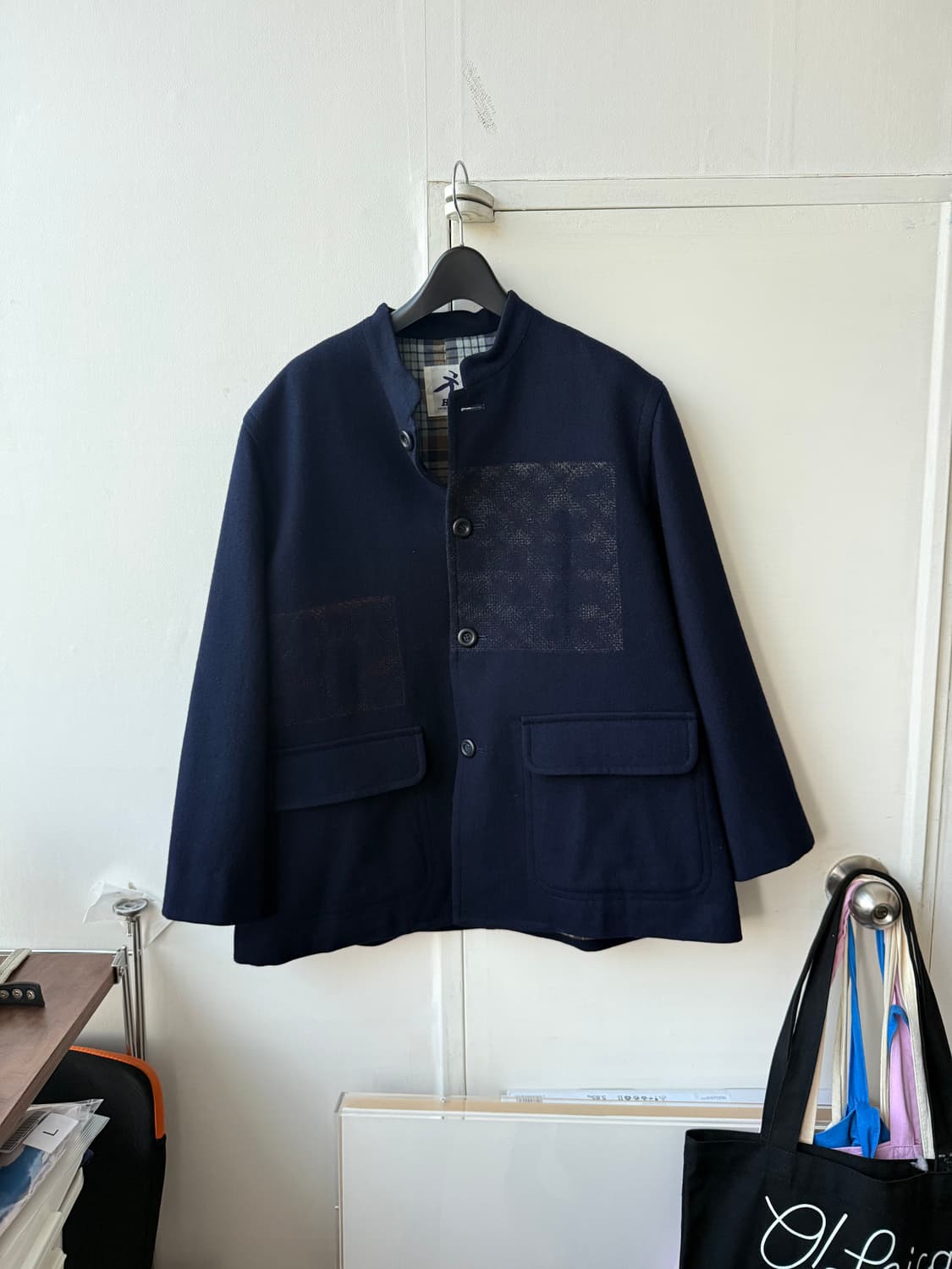 이세이미야케 코트 네이비  상품이미지1