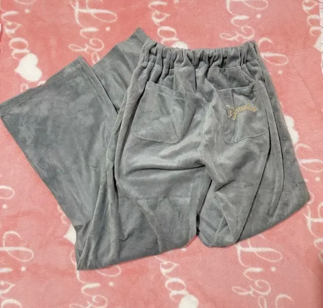 리즈리사 산리오 마이멜로디 레이스 벨벳 갸루후드집업 대대장 셋업 상품이미지3