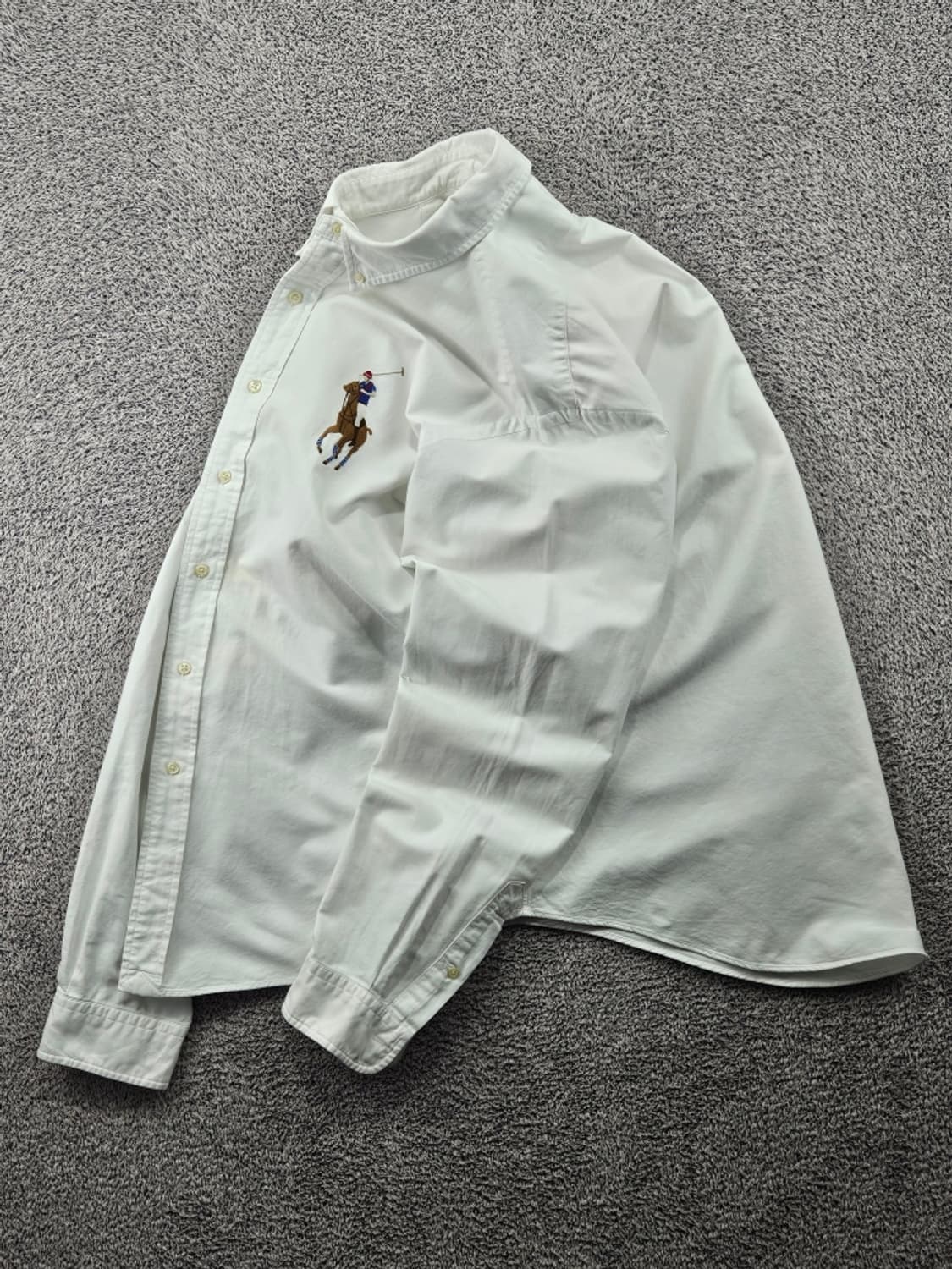 폴로랄프로렌 빅포니 커스텀핏 화이트 셔츠 ( XL ) / 11496 상품이미지3