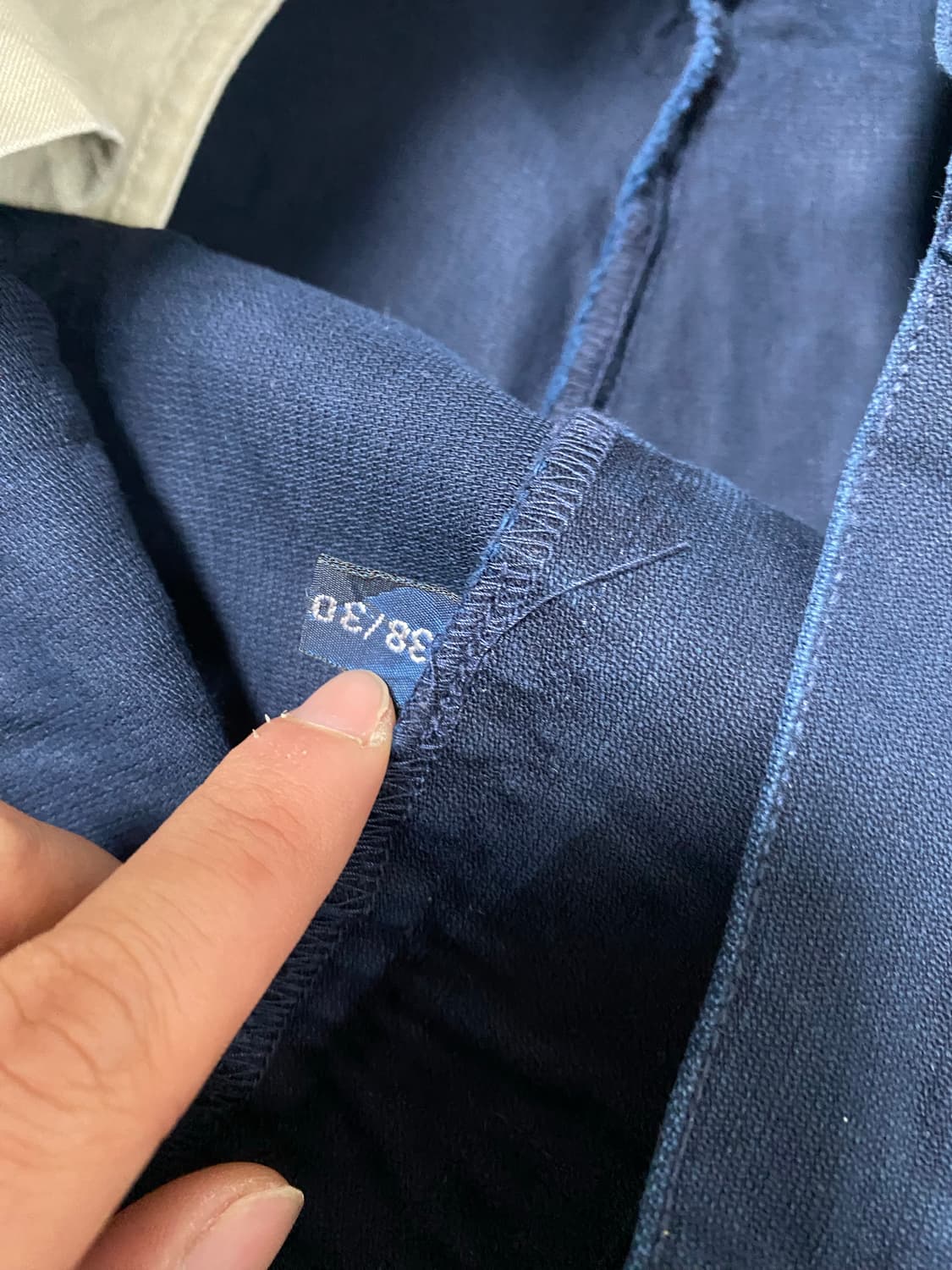 빈티지 90s 폴로 투플리츠 치노 팬츠 네이비 상품이미지5