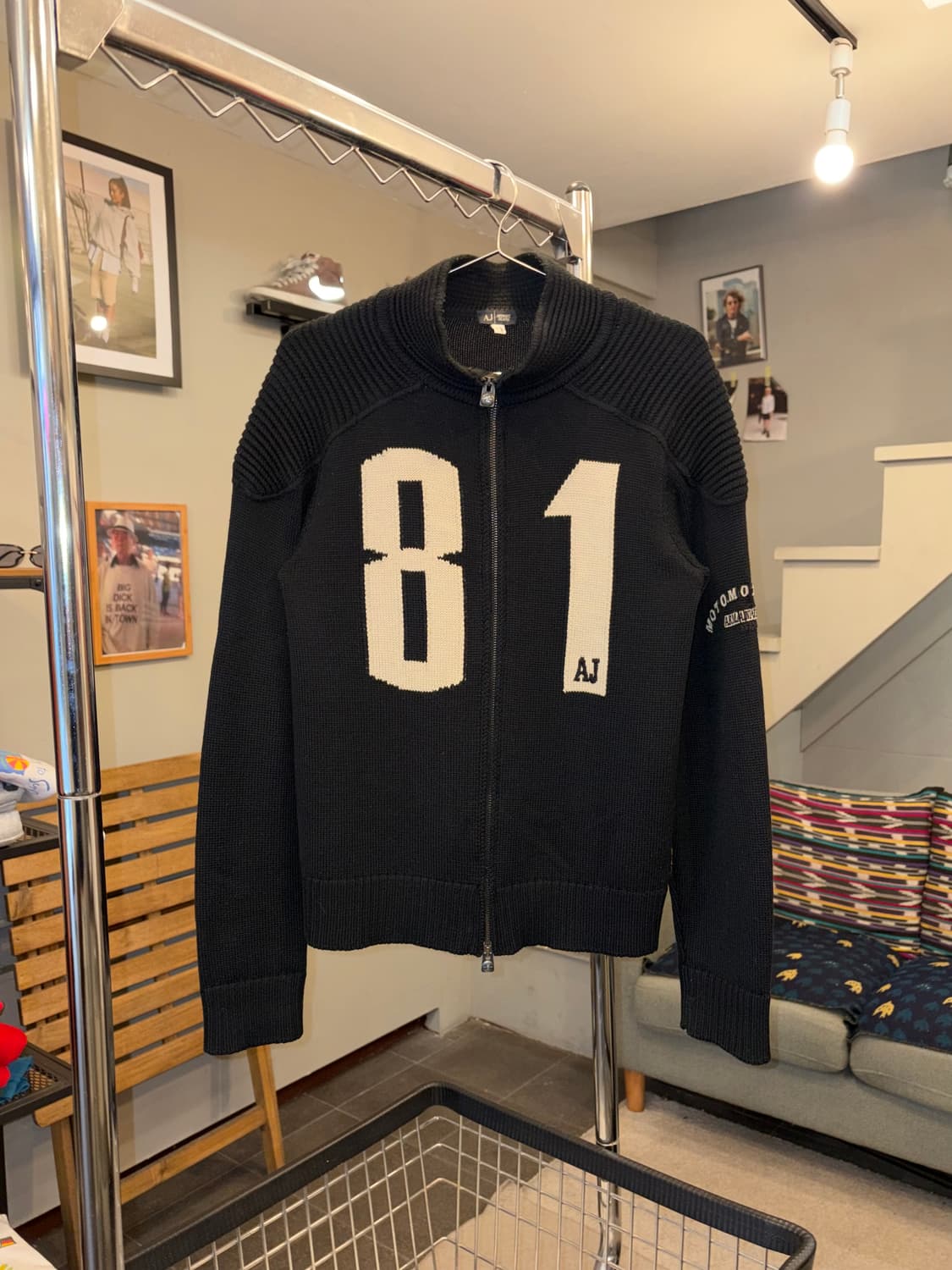 Armani Jeans 81 motorcycle knit zip-up 상품이미지4