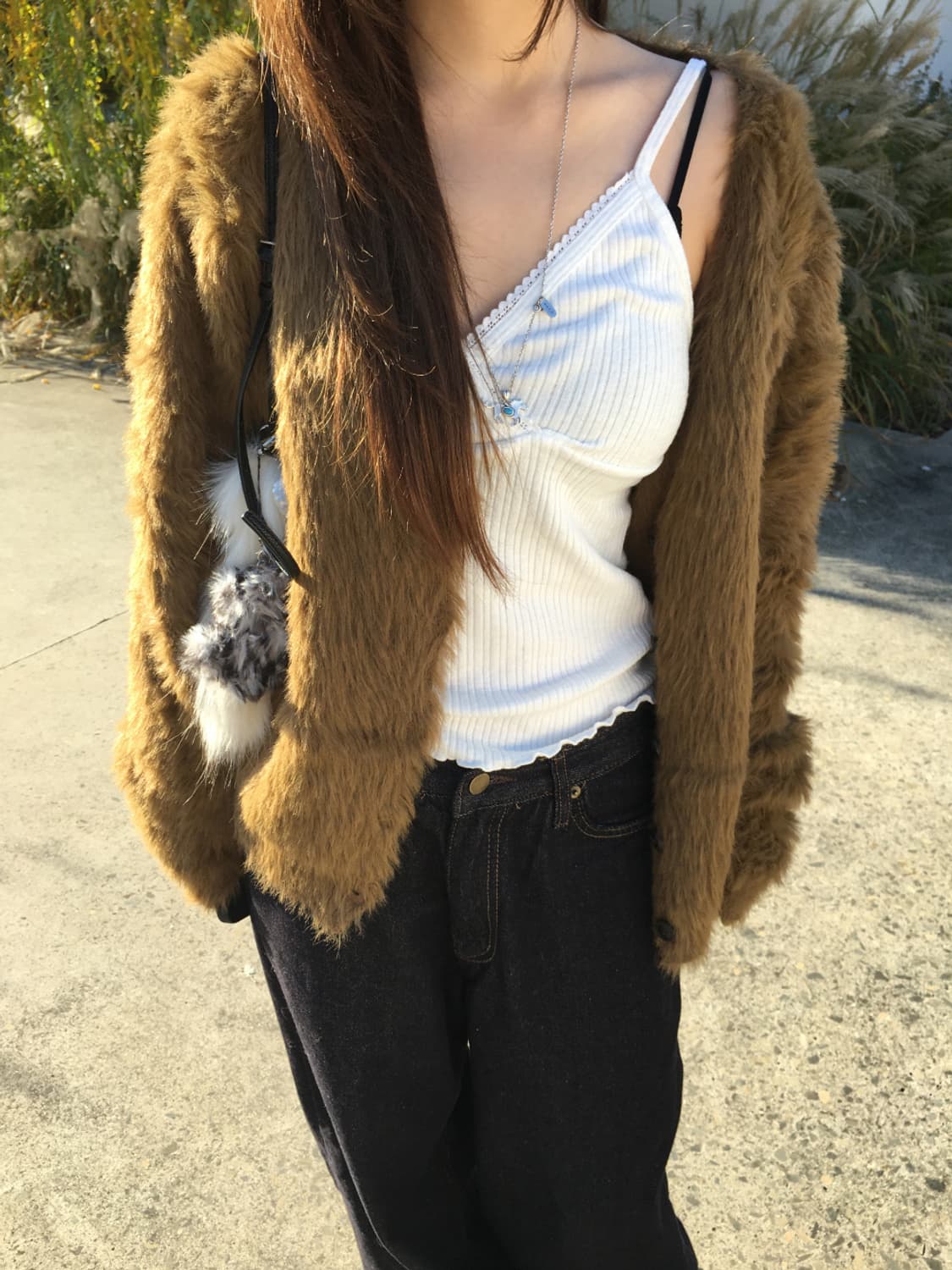 퍼 가디건 (brown) 상품이미지2