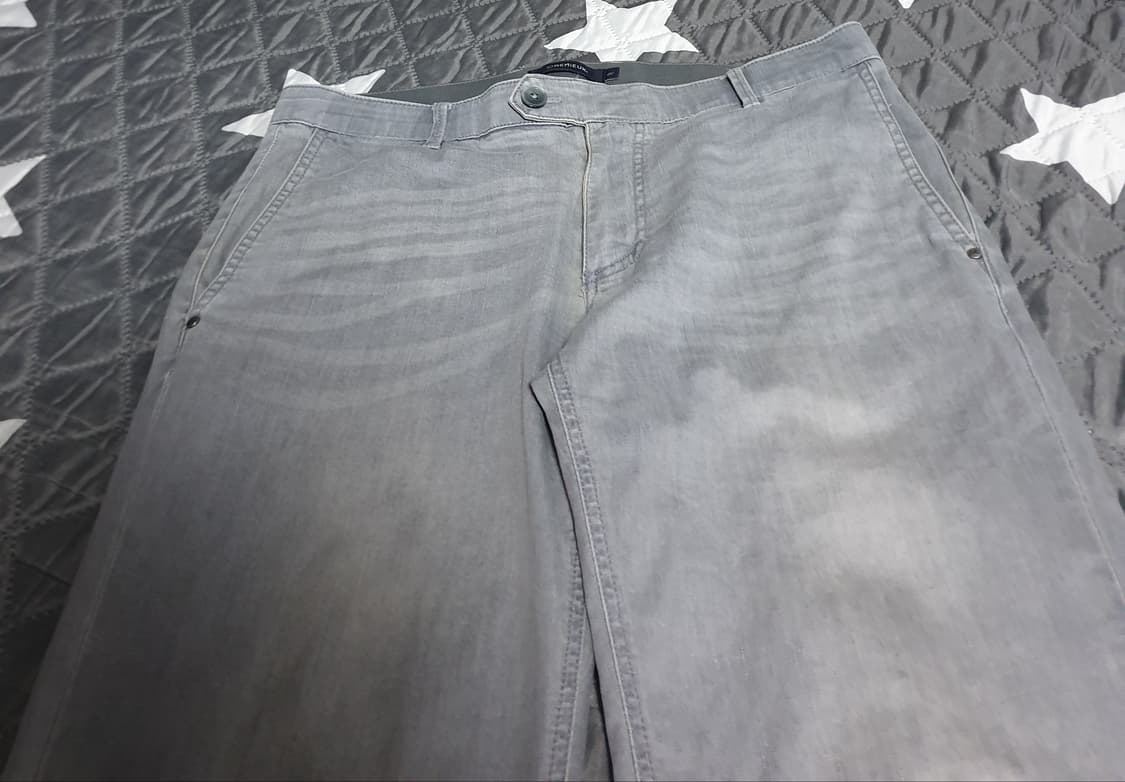다니엘크레뮤 스판 밴딩 데님팬츠 그레이 (32) 상품이미지2