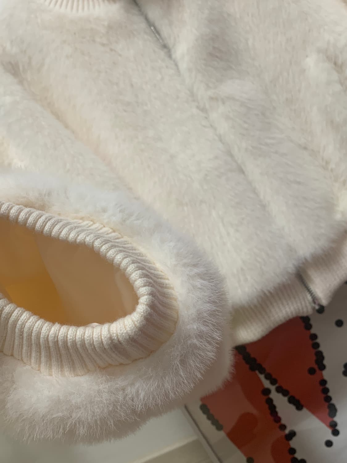 새상품) 데이지투엘 아이보리 퍼 자켓 상품이미지6