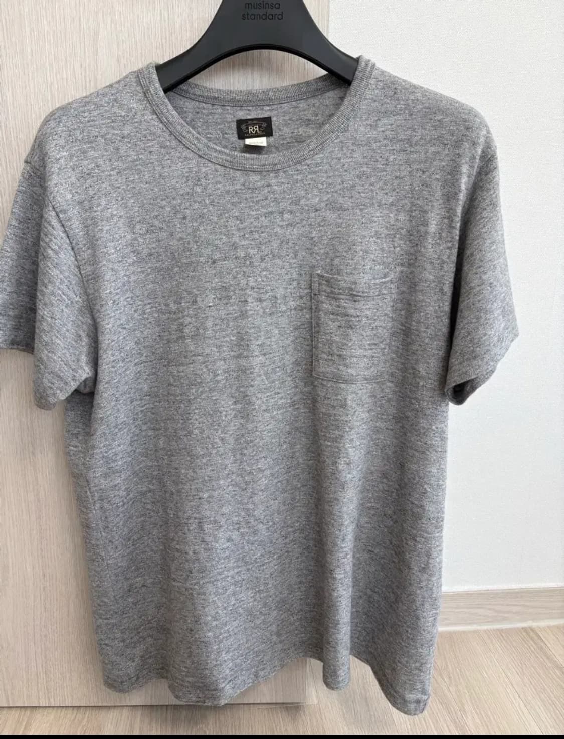 RRL 가먼트 다이 포켓 티셔츠 2팩 블랙, 그레이 / L 상품이미지2
