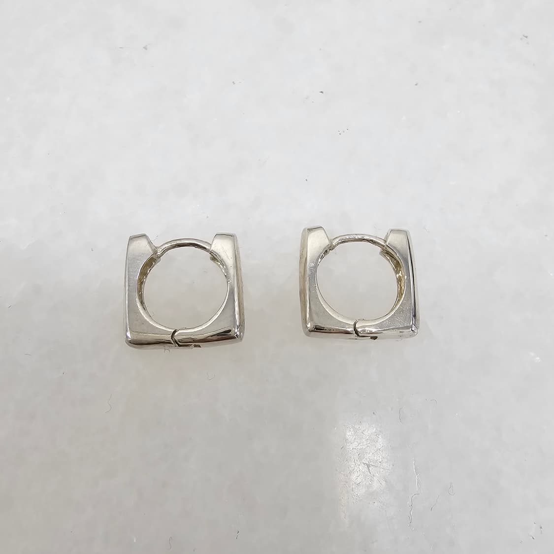 925silver 실버 사각 링 귀걸이 상품이미지1