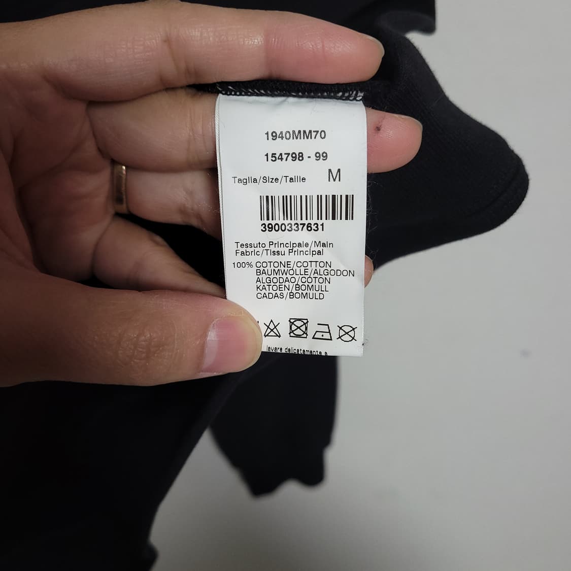 (M) MSGM 엠에스지엠 하트 프린팅 블랙 맨투맨 티셔츠 기모 상품이미지3